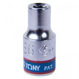 KING TONY Головка торцевая TORX Е-стандарт 1/4", E6, L = 24 мм