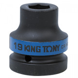 KING TONY Головка торцевая ударная шестигранная 1", 19 мм