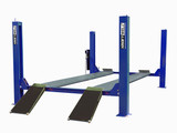 KraftWell Подъемник четырехстоечный г/п 5500 кг платформы гладкие, цвет синий