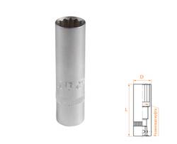 AFFIX Головка свечная двенадцатигранная 1/2", 14 мм, резиновый фиксатор